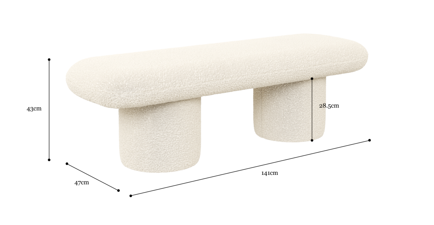 Brosa Totem Bench (Sesame Seed)