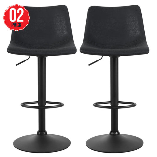 Artiss Vintage Jovy Bar Stool Black 2 Pack