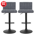 Artiss Gaslift Swivel Bar Stool Grey 2 Pack