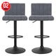 Artiss Gaslift Swivel Bar Stool Grey 2 Pack