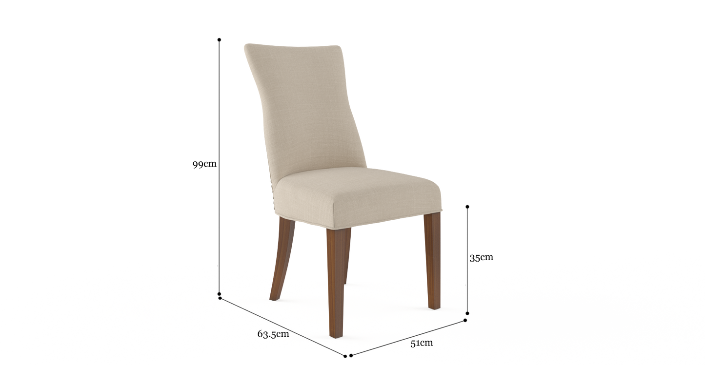 Brosa Zoe Set of 2 Dining Chairs (French Beige)