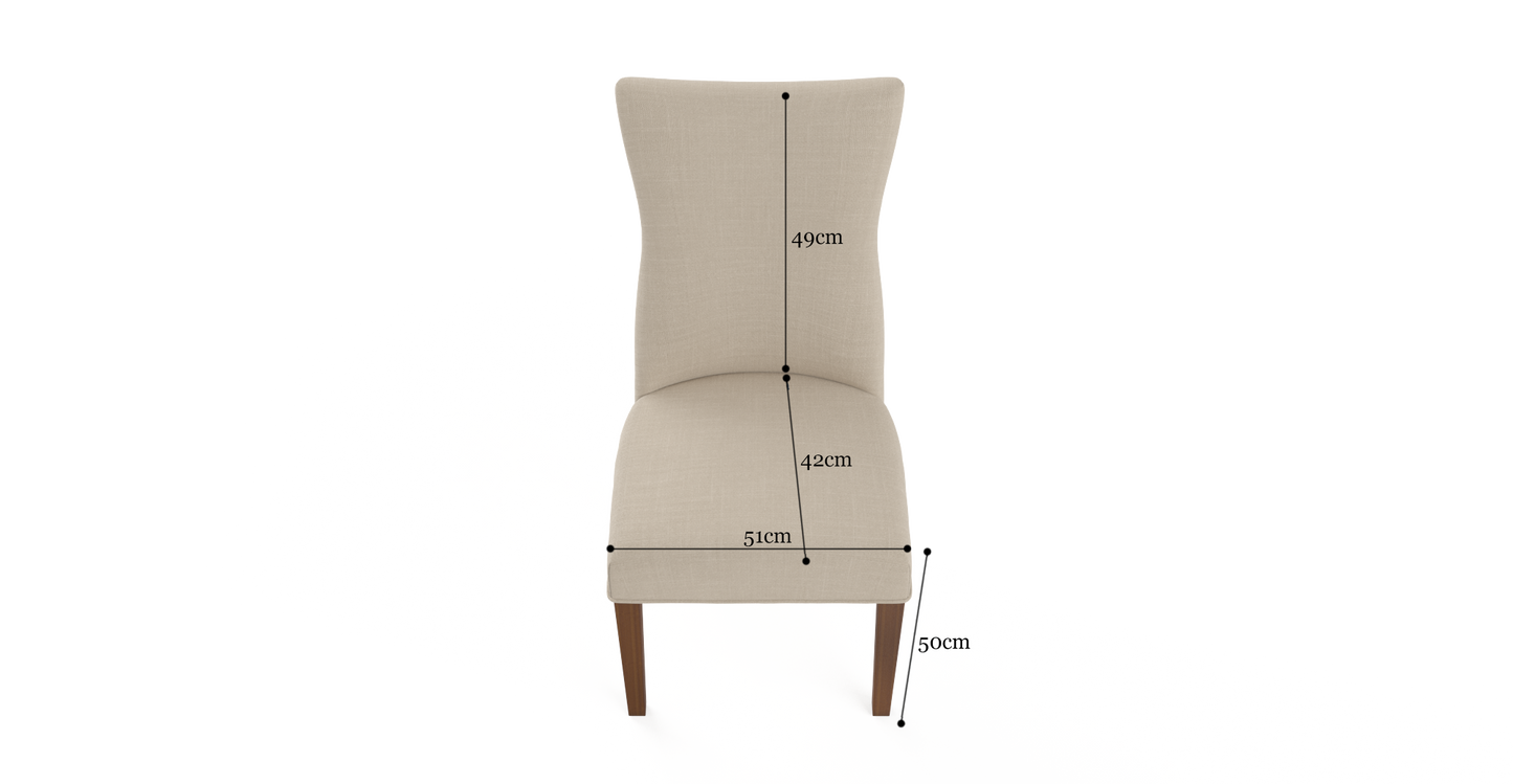 Brosa Zoe Set of 2 Dining Chairs (French Beige)