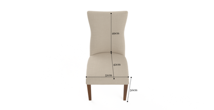 Brosa Zoe Set of 2 Dining Chairs (French Beige)