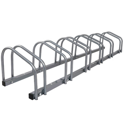 1 6 Bike Floor Parking Rack Instant Storage Stand Bicycle Cycling Portable Racks Silver | Auzzi Store