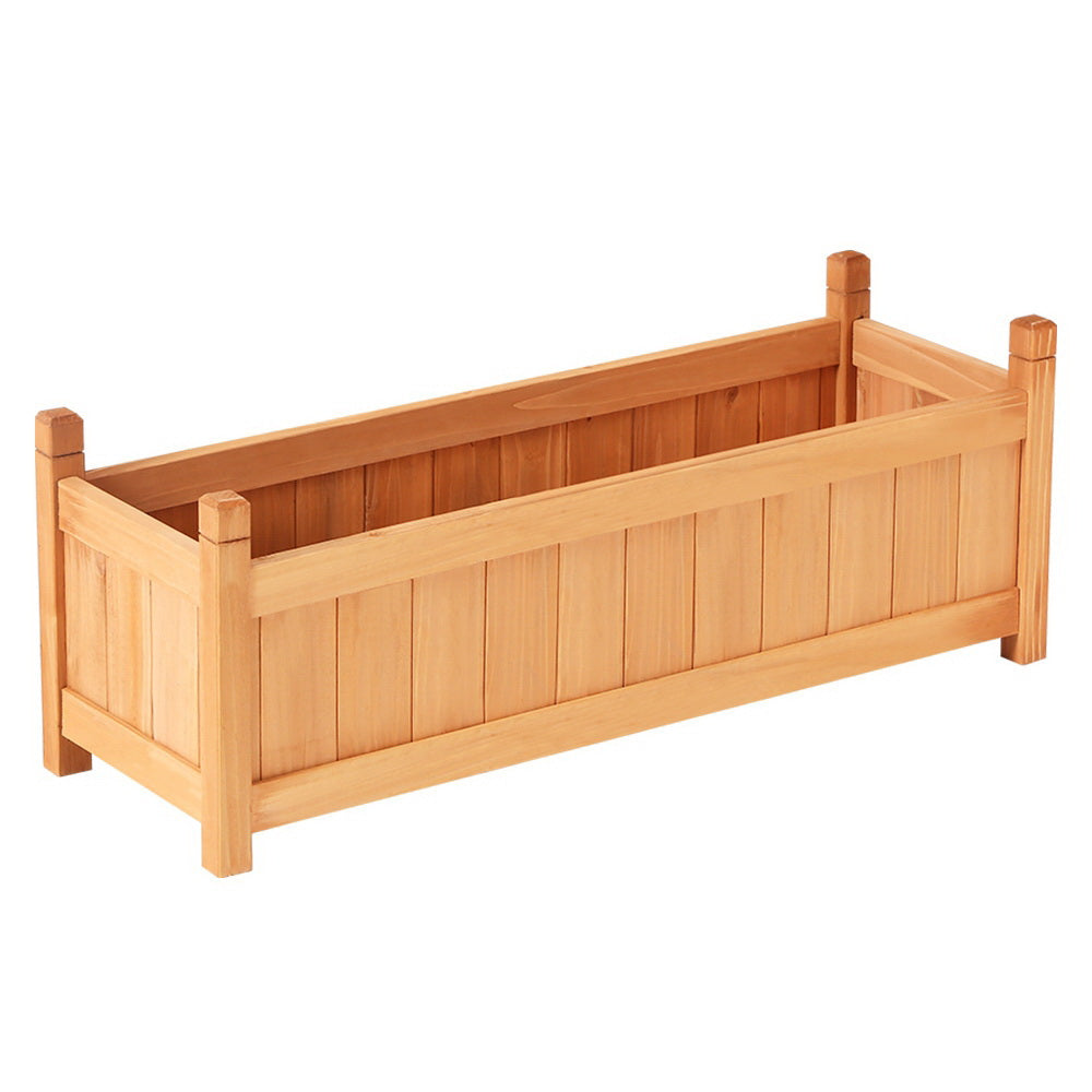 Greenfingers Garden Bed Raised Wooden Planter Outdoor Box Vegetables 90x30x33cm | Auzzi Store