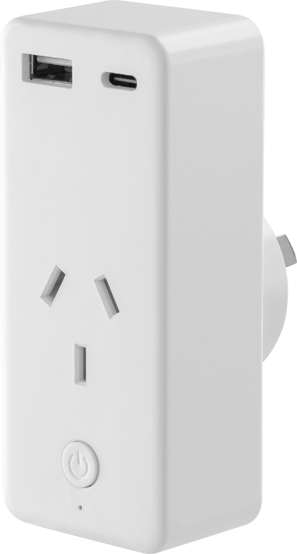 Kogan SmarterHomeâ„¢ Smart Plug With Energy Meter & 5V 2A USB A&C Ports