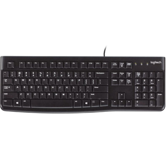 LOGITECH K120 Keyboard Quiet typing Spill-resistant Durable keys Thin profile Curved space bar Adjustable tilt legs | Auzzi Store