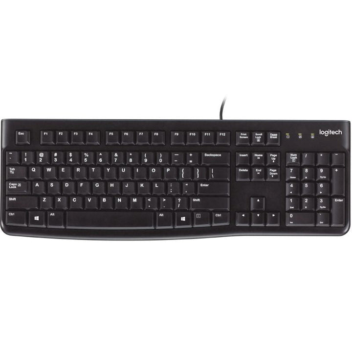LOGITECH K120 Keyboard Quiet typing Spill-resistant Durable keys Thin profile Curved space bar Adjustable tilt legs | Auzzi Store