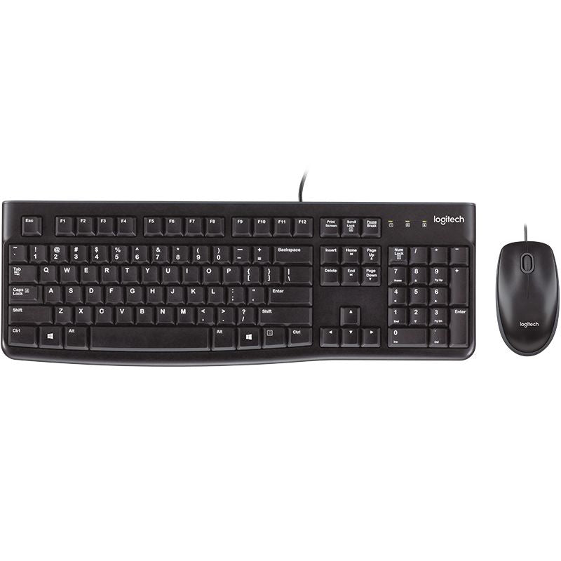 LOGITECH MK120 Keyboard & Mouse Combo Quiet typing and Spill resistant High-definition optical tracking Thin profile 3yr | Auzzi Store