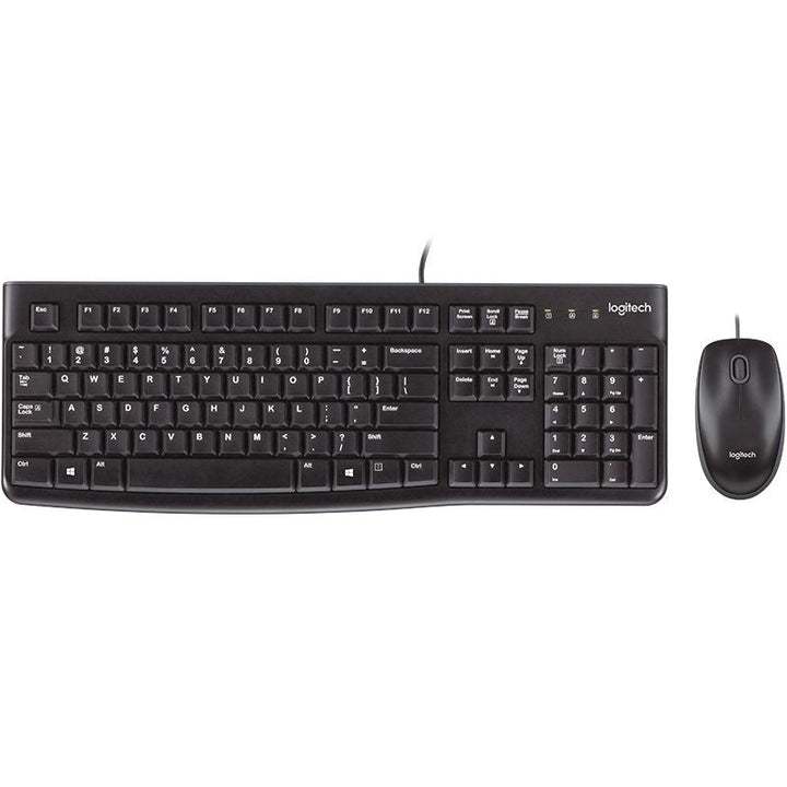 LOGITECH MK120 Keyboard & Mouse Combo Quiet typing and Spill resistant High-definition optical tracking Thin profile 3yr | Auzzi Store