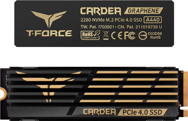 Team Group T-Force CARDEA A440 1TB, M.2 (2280), NVMe 1.4, R/W(Max), 7000MB/s/5500MB/s, 650K/750K IOPS, 700TB, 5 Years Warranty Works with PS5