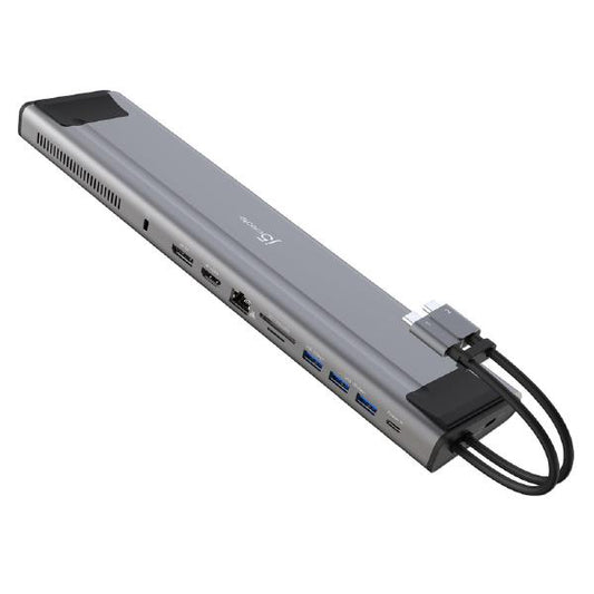 J5Create JCD552 M.2 NVMe SSD USB-C Dual 4k Docking Station for MacBook Pro/Air & (USB-C to HDMI, DP, USB-C, USB-Ax3, RJ45, MicroSD)