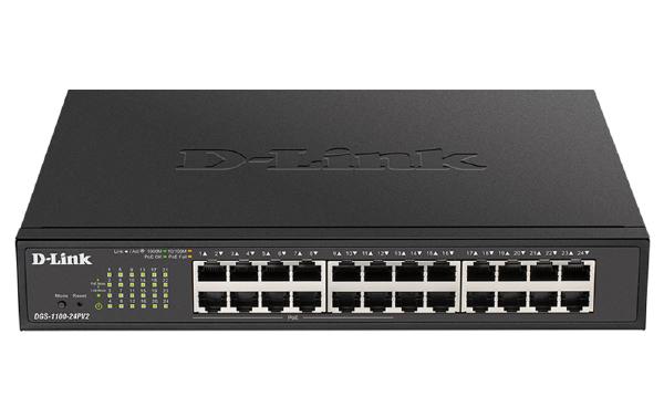 D-Link 24-Port Gigabit Smart Managed PoE Switch with 12 PoE ports (100W PoE budget)