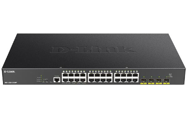 D-Link 28-Port Gigabit Smart Managed PoE Switch with 24 RJ45 and 4 SFP+ 10G Ports