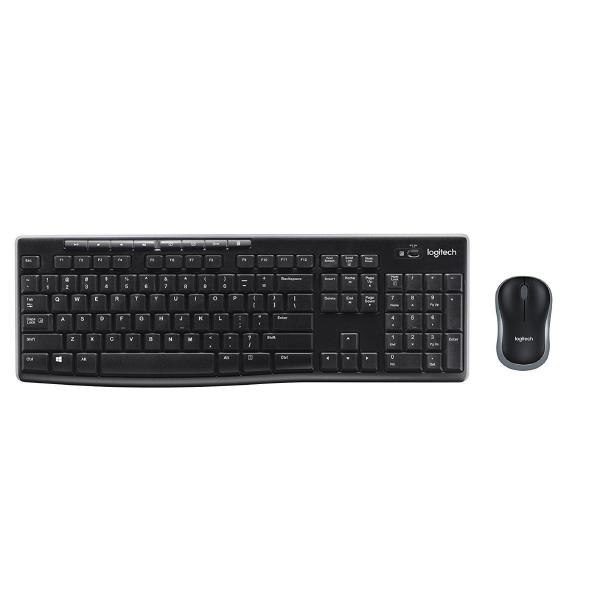 Logitech Wireless Keyboard &amp; Mouse Combo, MK270r, Black, USB Receiver (Combo powered by 2xAAA and 1xAA, included) - Price for SOH only,