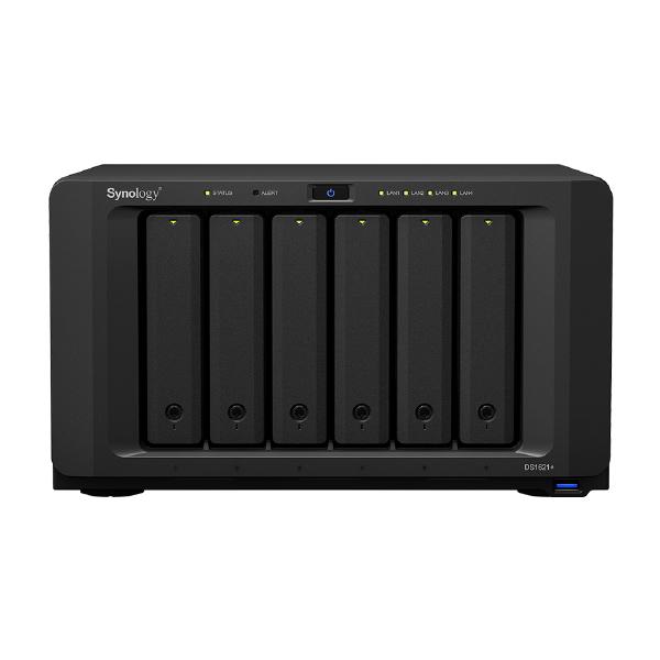 Synology DiskStation DS1621+ 6-Bay 3.5&quot; Diskless 4xGbE NAS AMD Ryzen Quad Core 2.2GHz,4GB RAM, 3xUSB3,2x eSATA,Built in NVMe,3 yr Wty