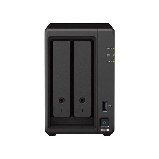Synology DiskStation DS723+ 2-Bay 3.5" Diskless 2xGbE NAS (Scalable) ,AMD Ryzen R1600 dual