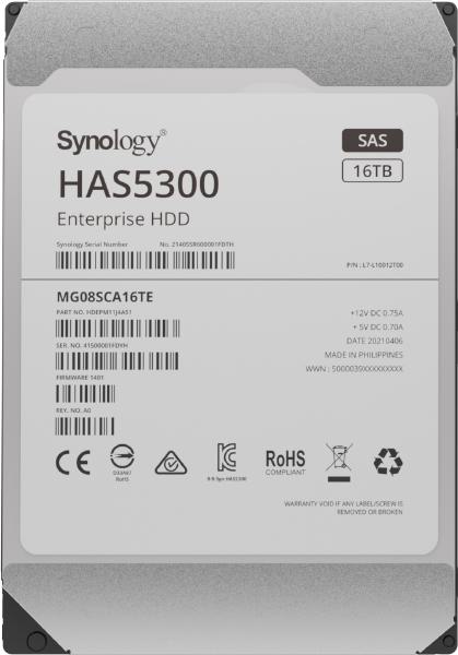 Synology -Enterprise Storage for Synology systems, 3.5&quot; SAS Hard drive, HAS5300 , 16TB,5 yr Wty.