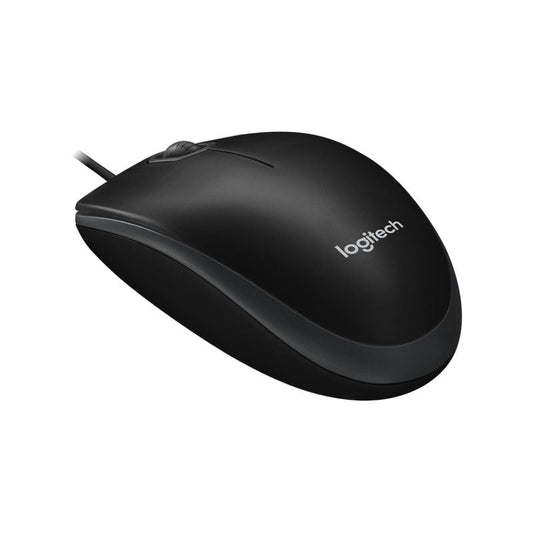 Logitech B100 Optical USB Mouse 800dpi for PC Laptop Mac Tux Full Size Comfort smooth mover 3yr | Auzzi Store