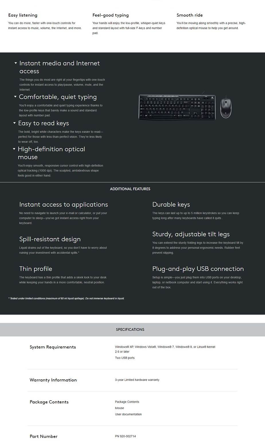 Logitech MK200 Media Keyboard Mouse (920-002693) | Auzzi Store