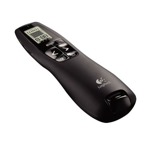 Logitech R800 Laser Presentation Remote LCD display time tracking 30m Range, 2.4GHz Instuitive slideshow controls MILT-R700PRO 910-003508 | Auzzi Store