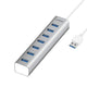 MBEAT 7-Port USB 3.0 Powered Hub - USB 2.0/1.1/Aluminium Slim Design Hub with Fast Data Speeds (5Gbps) Power Delivery for PC and MAC devices | Auzzi Store