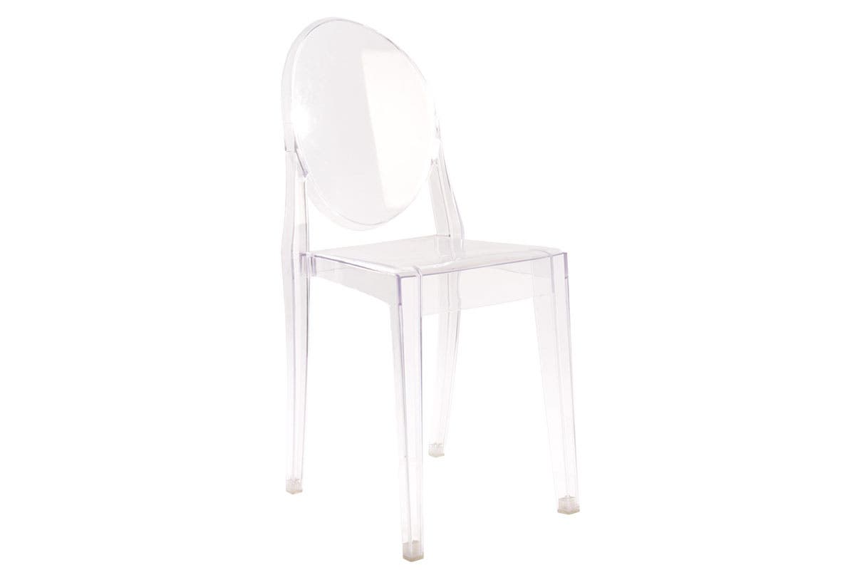 Matt Blatt Set of 2 Philippe Starck Victoria Ghost Chairs Replica (Clear)