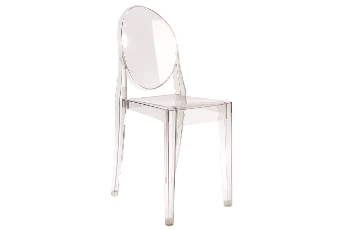 Matt Blatt Set of 2 Philippe Starck Victoria Ghost Chairs Replica (Smoke)