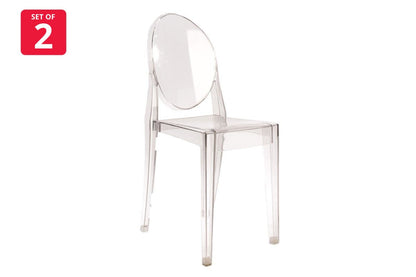 Matt Blatt Set of 2 Philippe Starck Victoria Ghost Chair Replica