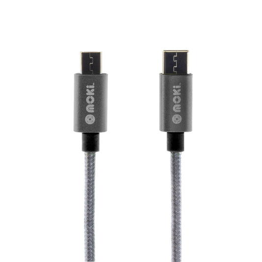 MOKI Braided Type-C to Micro SynCharge Cable - 90cm/3ft - Gun Metal | Auzzi Store