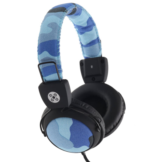MOKI Camo In-line Mic Blue Headphones | Auzzi Store