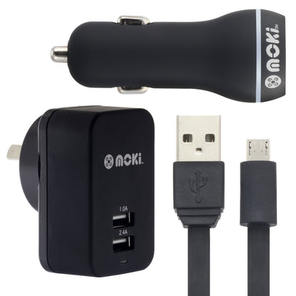 MOKI Micro-USB SynCharge Cable + Car + Wall | Auzzi Store