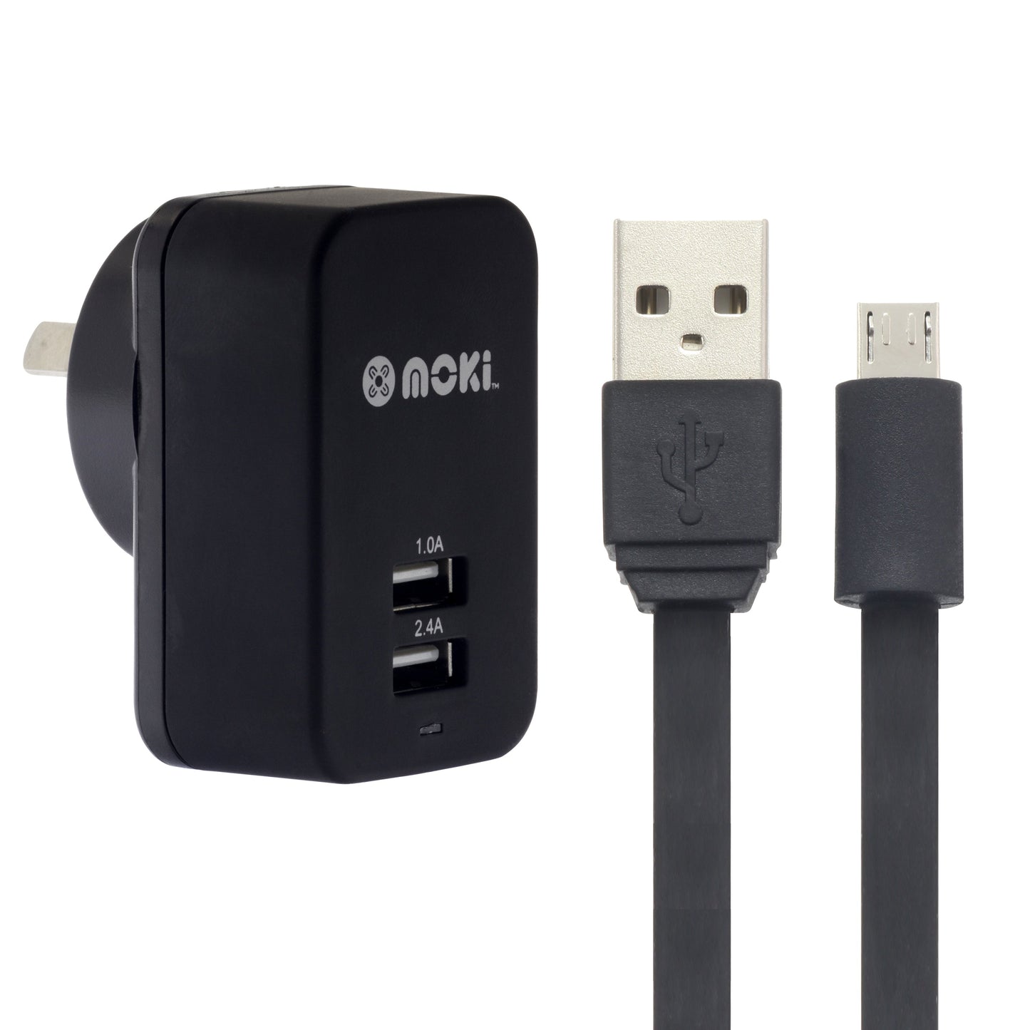 MOKI MicroUSB Syncharge Cable + Wall | Auzzi Store