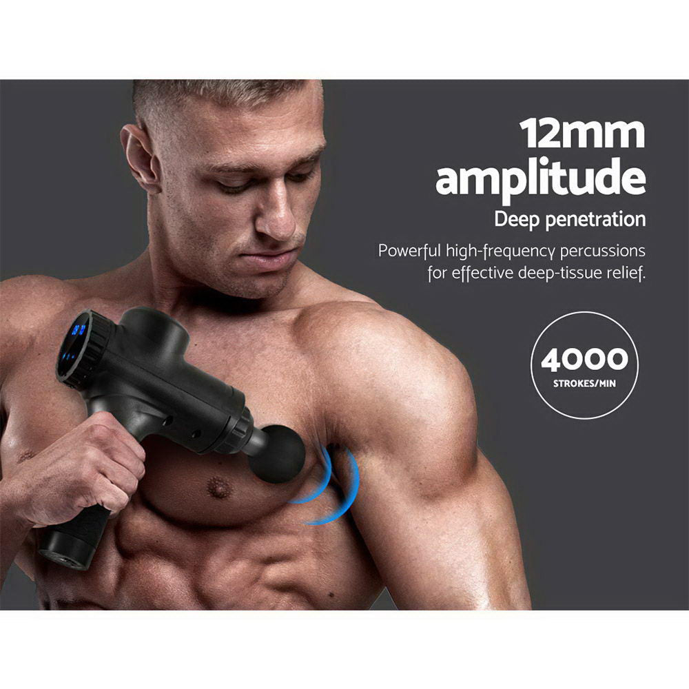 Massage Gun Electric Massager Vibration 6 Heads Muscle Therapy Percussion Tissue | Auzzi Store