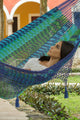 Mayan Legacy King Size Deluxe Outdoor Cotton Mexican Hammock in Caribe Colour | Auzzi Store