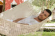 Mayan Legacy King Size Deluxe Outdoor Cotton Mexican Hammock in Cream Colour | Auzzi Store