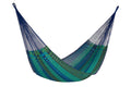 Mayan Legacy King Size Outdoor Cotton Mexican Hammock in Caribe