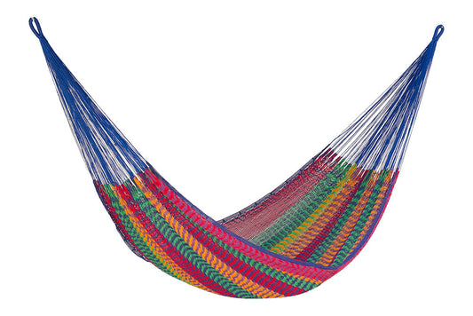 Mayan Legacy King Size Outdoor Cotton Mexican Hammock in Mexicana