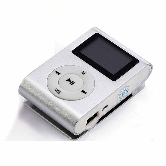 Mini Clip 16G MP3 Music Player With USB Cable & Earphone Silver | Auzzi Store