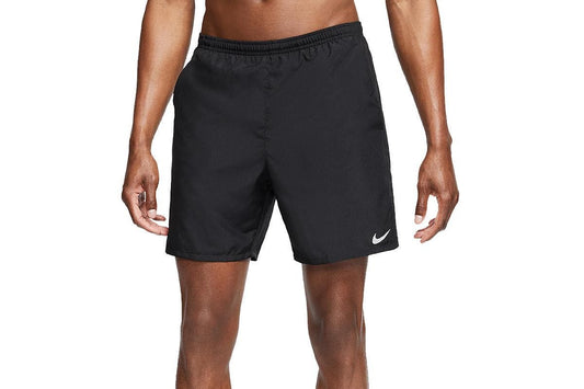 Nike Men's Dri-Fit Run Shorts Brief-Lined (Black/Reflective Silver, Size M)