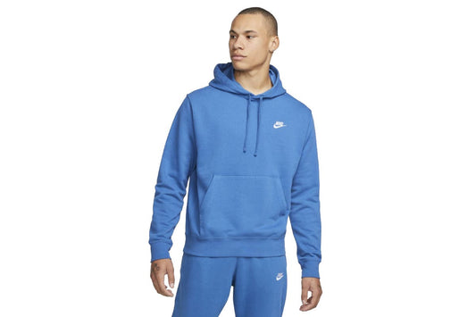 Nike Men's Club Hoodie (Darkk Marina Blue/Dark Marina Blue/White, Size 2XL)
