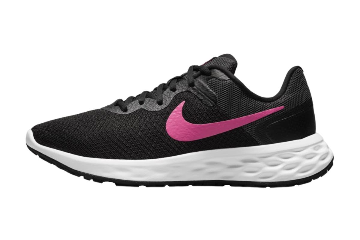 Nike Women's Revolution 6 Running Shoes (Black/Hyper Pink/Iron Grey, Size 6 US)