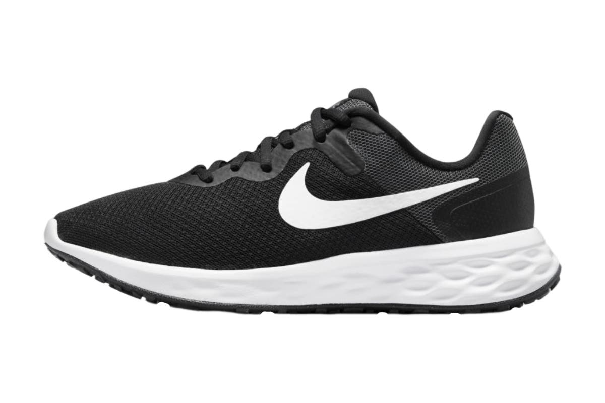 Nike Women's Revolution 6 Running Shoes (Black/White/Dark Smoke Grey/Cool Grey, Size 6.5 US)