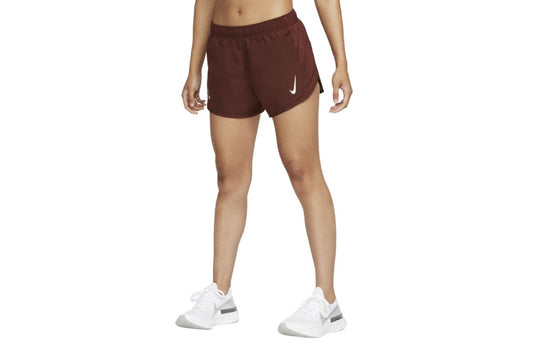 Nike Women's Dri Fit Tempo Race Shorts (Bronze Eclipse/Reflective Silver, Size XL)
