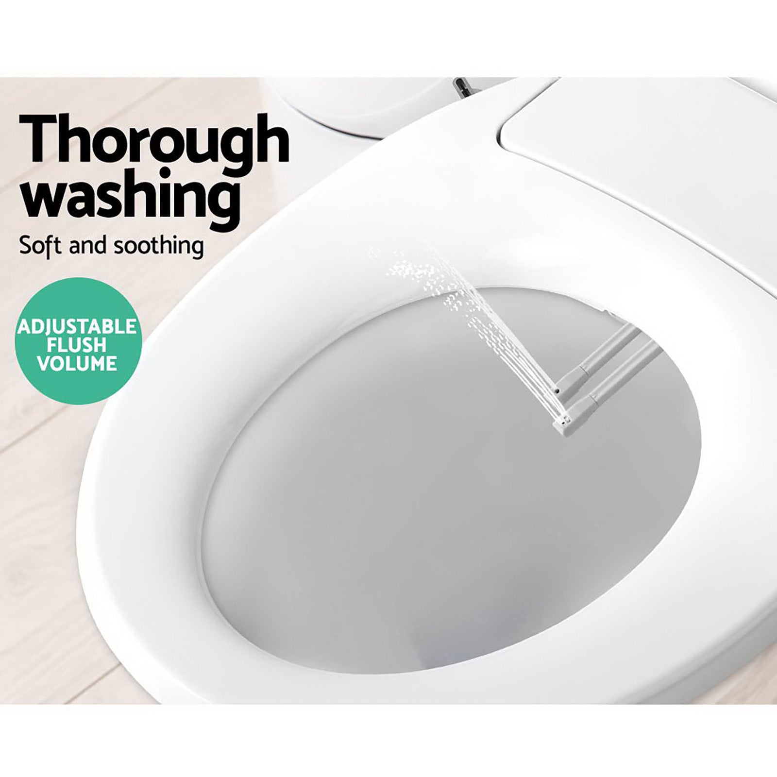 Non Electric Bidet Toilet Seat Bathroom  - White | Auzzi Store