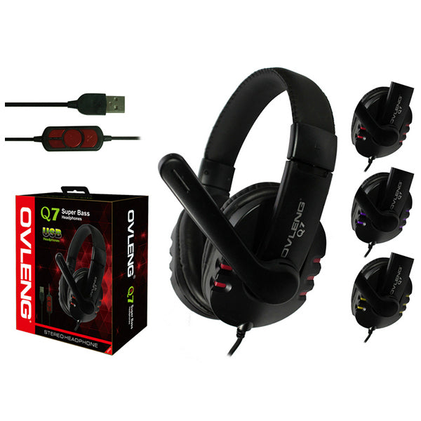 OVLENG Q7 USB Computer Headphones with Mic and Volume Control | Auzzi Store