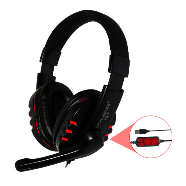 OVLENG Q7 USB Computer Headphones with Mic and Volume Control | Auzzi Store