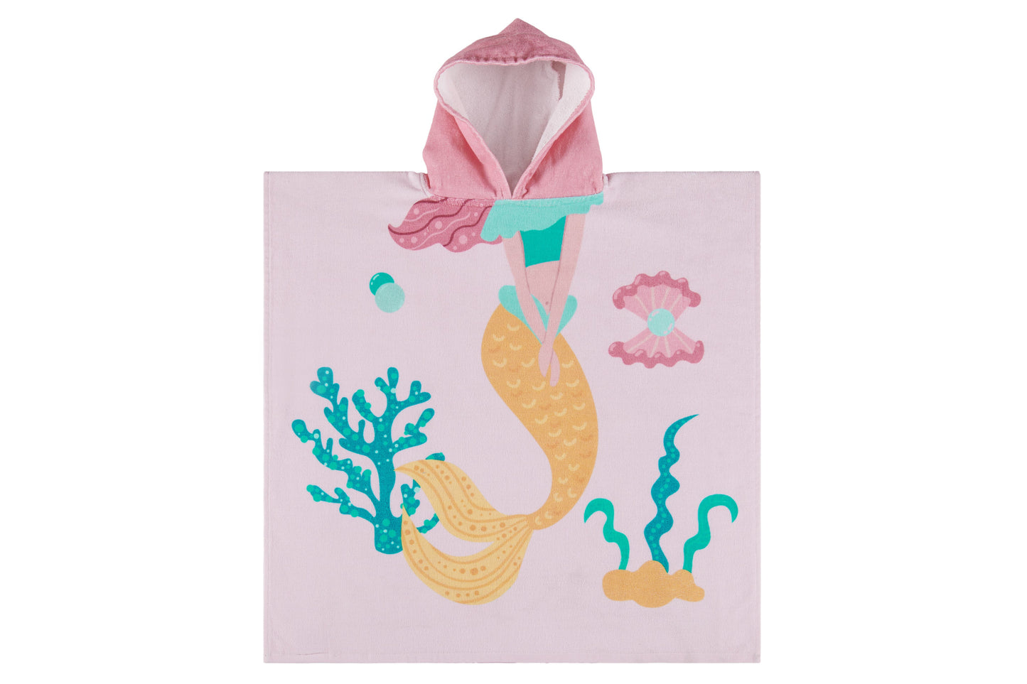 Ovela Mermaid Hooded Kids Beach Towel