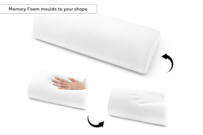 Ovela Half Moon Memory Foam Bolster Ankle & Knee Pillow