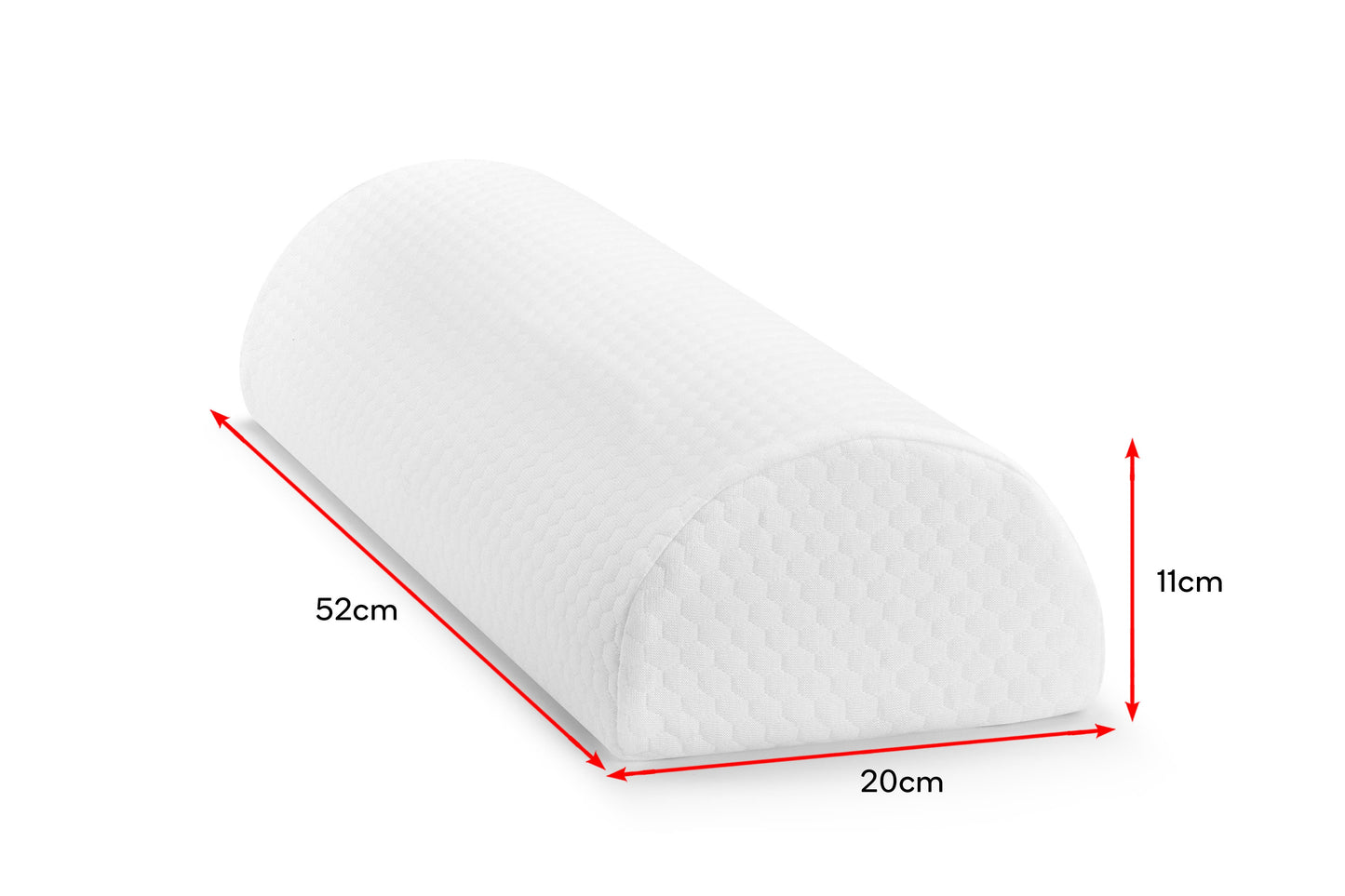 Ovela Half Moon Memory Foam Bolster Ankle & Knee Pillow